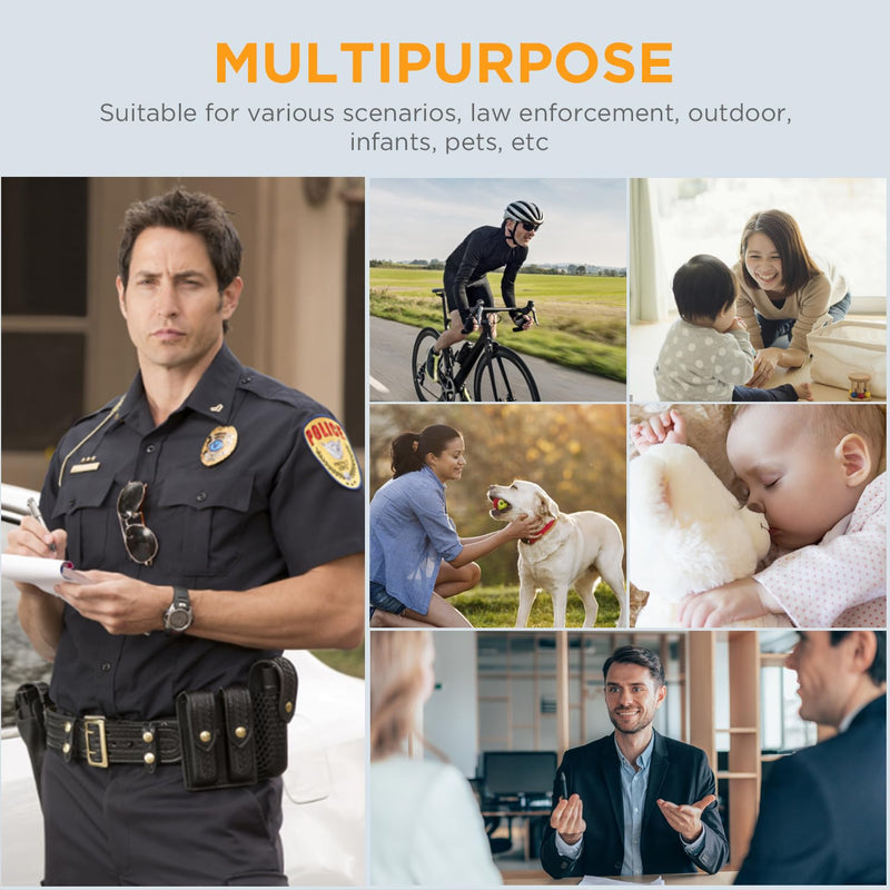 1080P Body Camera with Audio and Video, Mini Body Cameras with Infrared Night Vision, Police Body Cam Pocket Camcorder for Riding,Meeting,Indoor,Outdoor(Included 32g SD Card)