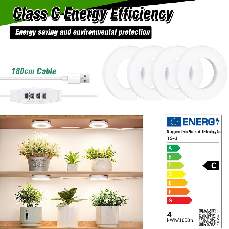SciFiVisi Pack of 3 Plant Lamps, LED Full Spectrum, Plant Light with Auto Timer, 3 Colours, 10 Brightnesses, LED Plant Lamp for Indoor Plants (White, 3 Heads) White 3 Heads