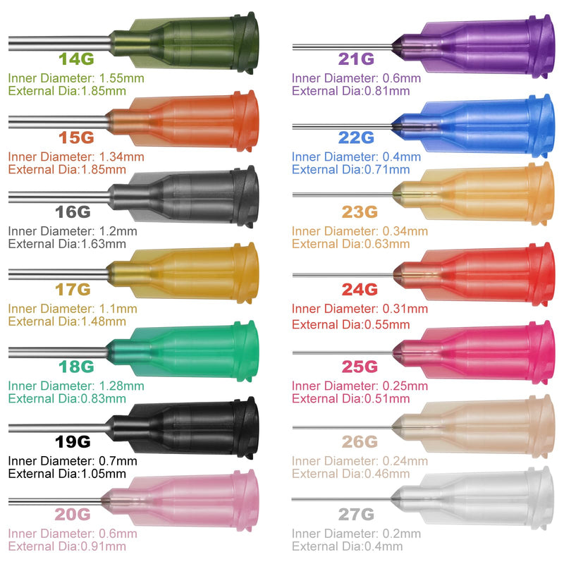 GOTRUST 84pcs Blunt Tip Dosing Needle, Dispensing Needle Sets, Syringe Needles Blunt Syringe Needle, Syringe Needles for Refilling Inks, Glue and Syringe