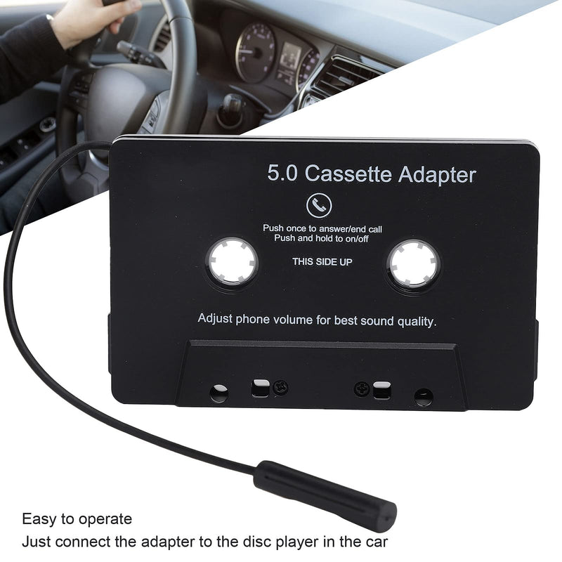 Bluetooth Cassette Adapter, Built‑in Microphone Bluetooth 5.0 MP3 Player LED Indicator Car Tape Converter USB Charging for Car