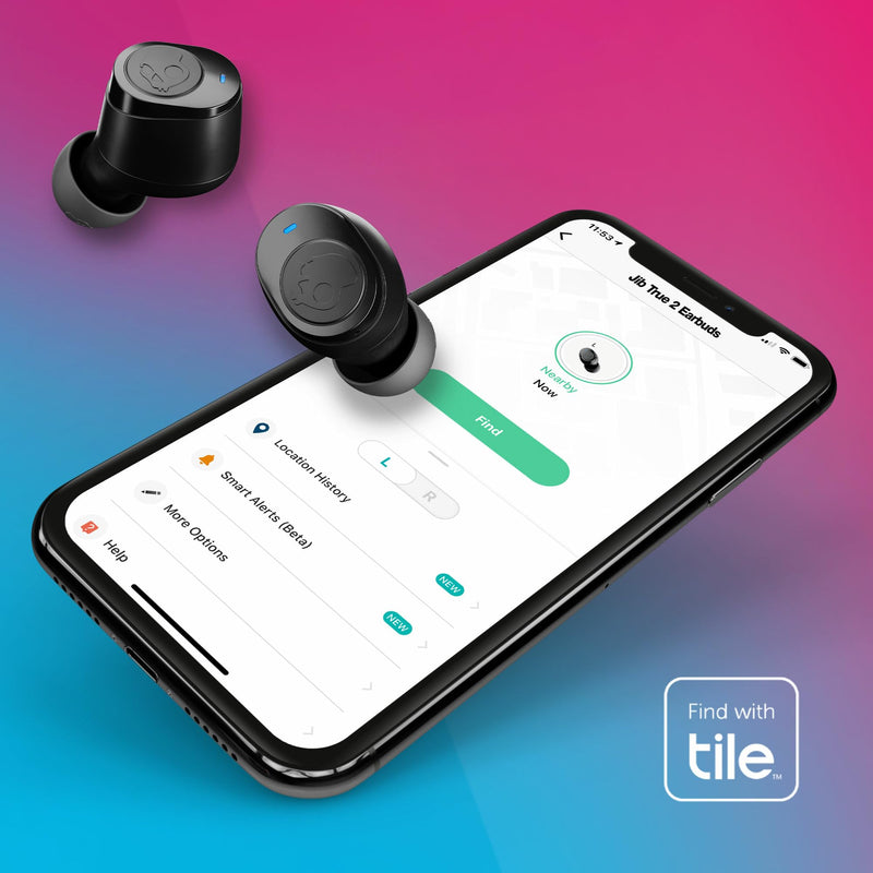 Skullcandy Jib True 2 Wireless In-Ear Bluetooth Earbuds - True Black | Bluetooth Headphones, 33 Hours Battery with Charging Case, Noise Isolating Fit, Sweat and Water Resistant, Microphone