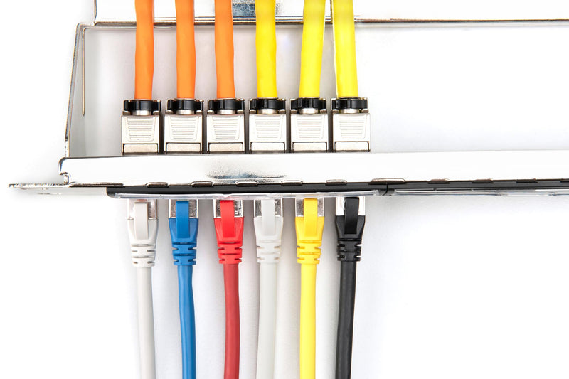 DIGITUS Patch Panel - Modular - For Keystone Modules - 19" - 24-Port - Shielded - Rack Mount 1U - Grey