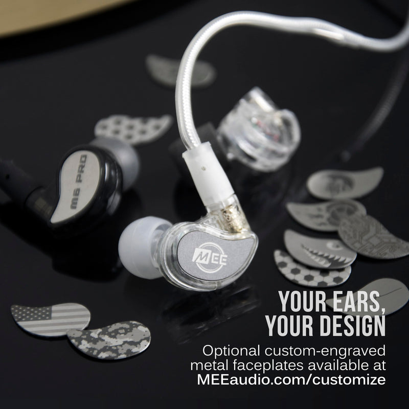 MEE audio M6 PRO In Ear Monitor Headphones for Musicians, 2nd Gen Model With Upgraded Sound, Memory Wire Earhooks & Replaceable Cables, Noise Isolating Professional Earbuds, 2 Cords Included (Black) Black In-Ear Monitors