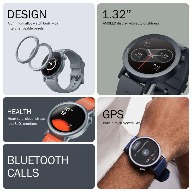 CMF Watch Pro 2 Smartwatch for Men Women, Fitness Tracker with Heart Rate, SpO₂ Monitoring,120 Sports Model, Bluetooth Calls with AI Noise Reduction, IP68 Waterproof with GPS for Android IOS Dark Grey