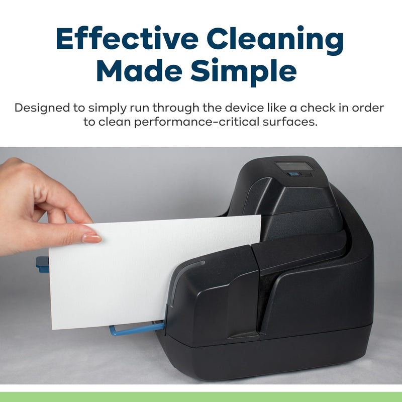 [AUSTRALIA] - KICTeam - Cleaning Cards for Check Scanners (25 Cards) - Presaturated with Quick Drying Solution - Compatible with Most Check Scanner Machines - Made in USA 