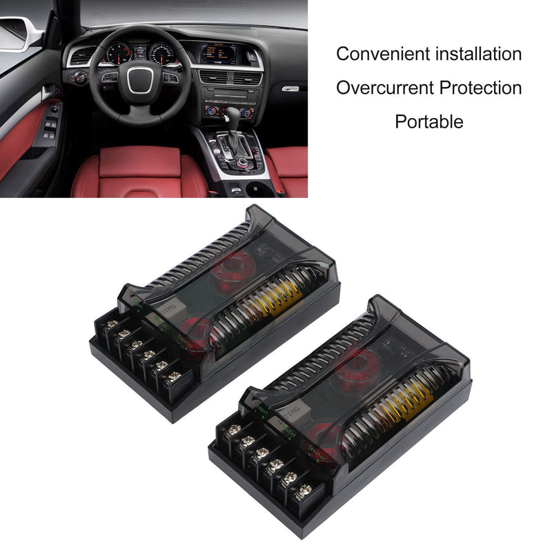 Headerbs 2 Way Car Audio Crossover 2 Pack Speaker Tweeter Passive Crossover Divider with Overcurrent 300 Watts HEADERBSQY7SGW1CHK