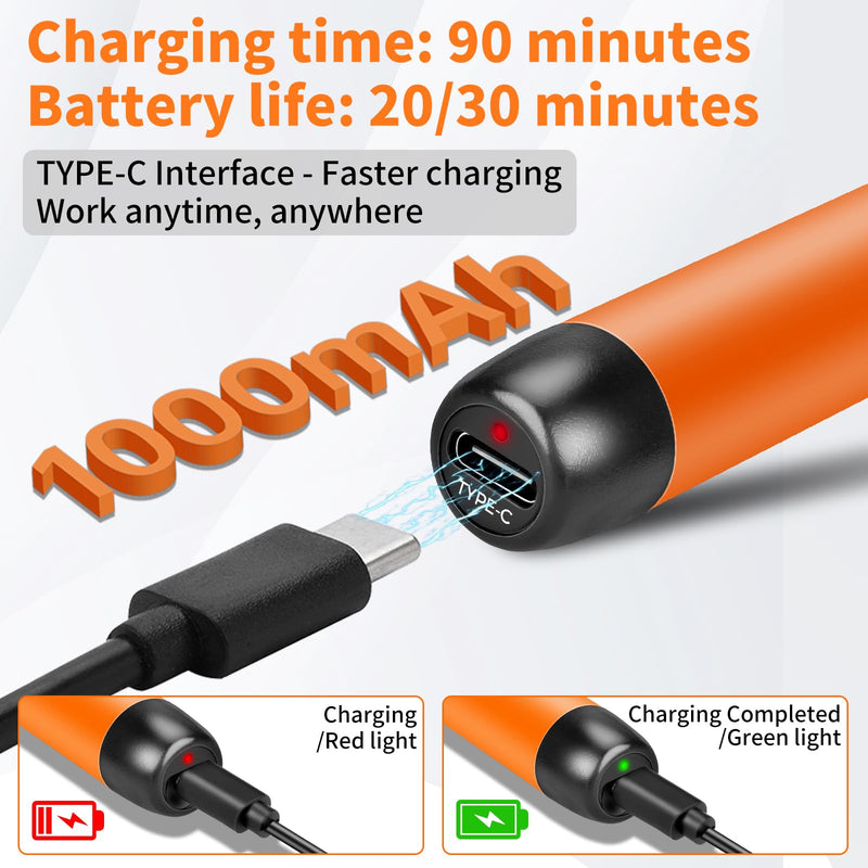 diymore Akku Lötkolben Set, USB Kabelloses Lötkolben Set, 5 Gänge Temperatur Einstellbare 260 ℃-420 ℃, 3 Lötspitzen, Lötdraht, Lötkolben, Lötpaste, Lötkolben Akku Set für Reparatur des Schweißens