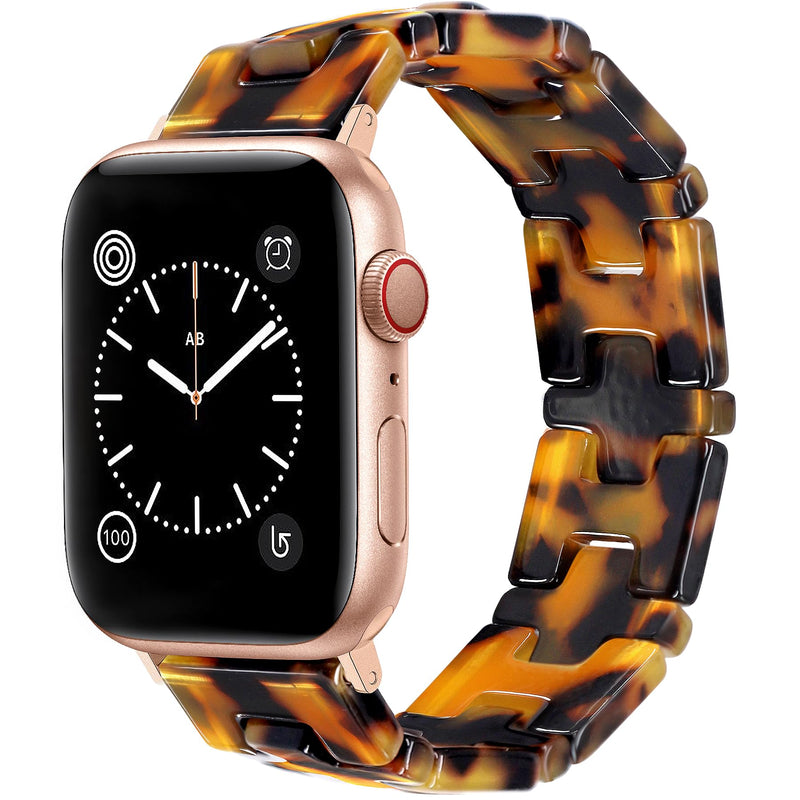 JR.DM Boho Beaded Watch Bands Resin Stretchy Watch Band Bundle Compatible with Apple Watch Band 38mm 40mm 41mm 42mm 44mm 45mm 49mm for Women for iWatch Series 9/8/7/6/5/4/3/2/1/SE/Ultra(No Case)