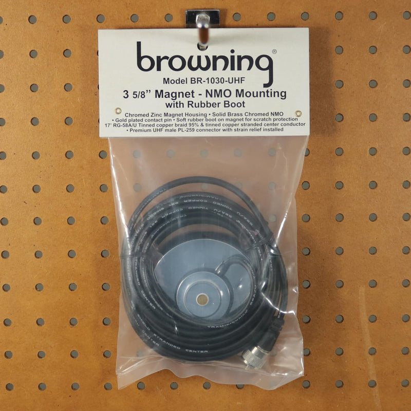 Browning BR-1030-UHF 3-5/8" Magnet NMO Mounting with Rubber Boot Standard Packaging