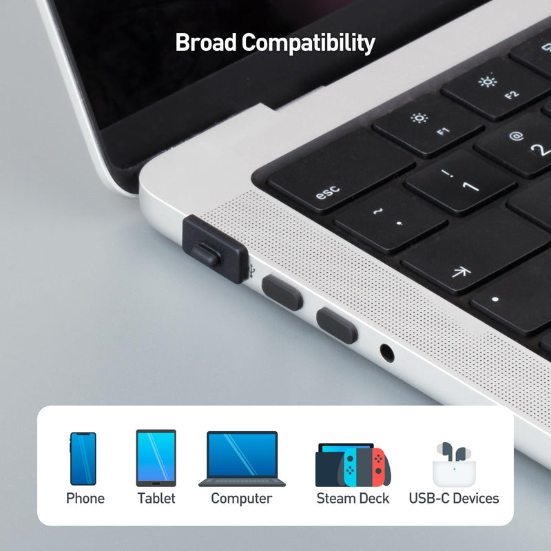 Cable Matters Combo-Pack USB-C and USB Port Covers - 10x USB-A Port Covers & 10x USB C Port Covers in Black (USB Dust Cover, USB C Caps, USB Anti Dust Cover, USB-C Protector Plug) USB/USB-C Combo