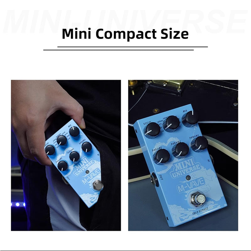 Guitar Effect Pedal Digital Reverb Pedal Digital Modeling Reverberation Effector with 9-Mode Reverb Selection for Guitar Bass - MINI-UNIVERSE,Reverberation Effector