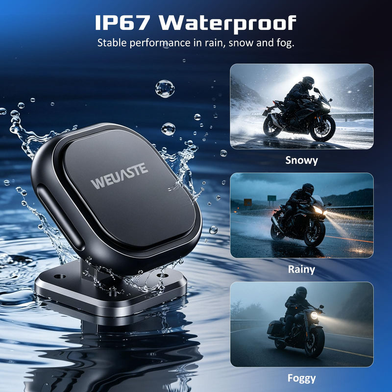 Radar Detector for Motorcycle BSD Blind Spot Detection System with Indicators Alert,24GHz Millimeter Wave Sensor,Detect Hazards from Side & Rear Line for Motorcycle Bicycle E-Bike