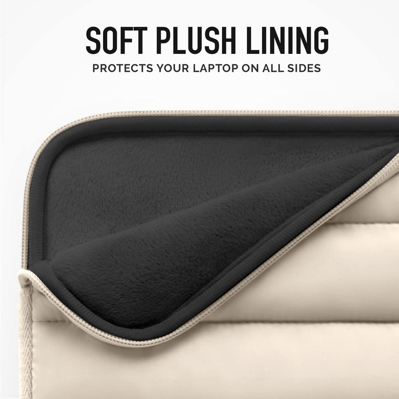 Vandel - The Original Puffy Laptop Sleeve 13-14 Inch Laptop Sleeve. Beige Laptop Sleeve for Women. Carrying Case Laptop Cover for MacBook Pro 14 Inch Sleeve, MacBook Air Sleeve 13 Inch, iPad Pro 12.9 a. Sand