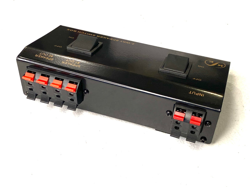 A/B A+B Switch 1 in - 2 Out 2 Way Stereo Receiver Speaker Set Selector