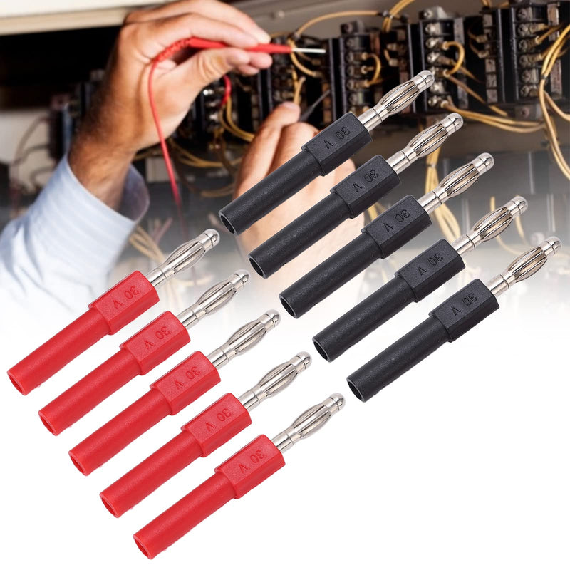 5Set J.20012 Banana Plug Plug, 4mm Male to 2mm Female Multimeter Banana Plug Adapter for Multimeter Test Leads, Probes