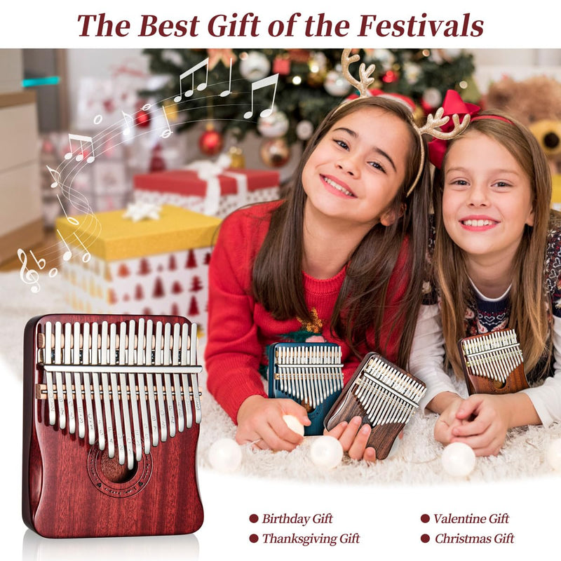 [AUSTRALIA] - Kalimba Thumb Piano 17 Keys Finger piano (Wine red) Wine red 