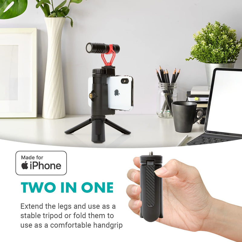 Movo iVlogEK Vlogging Essentials YouTube Starter Kit for Kids - Vlog Kit for iPhone - includes Shotgun Video Microphone and Lightning Adapter - Youtuber Starter Pack, Influencer Kit, Vlogging Kit