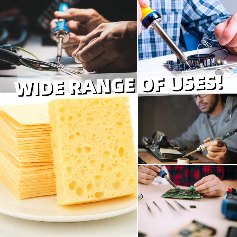 Soldering Iron Cleaning Sponge, Soldering Tip Cleaner, Soldering Iron Cleaner Pads, Soldering Welding Cleaning Sponge, Welding Cleaning Sponge, Soldering Sponge Replacement Sponge for Cleaning