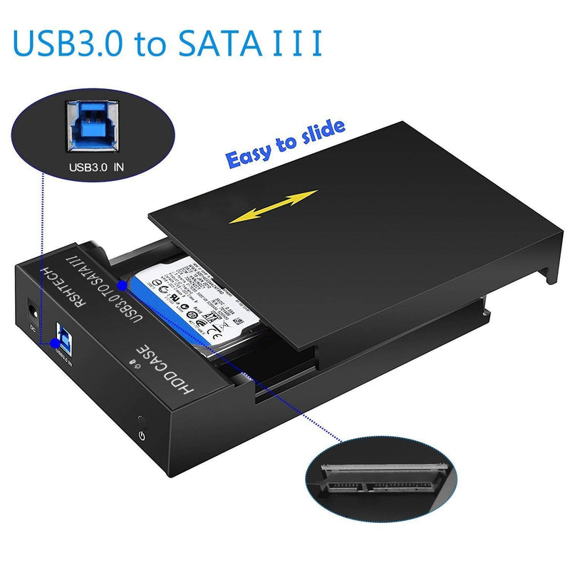 RSHTECH 3.5inch USB 3.0 to SATA External Hard Drive Enclosure+SATA Dual Bay Hard Drive Docking Station