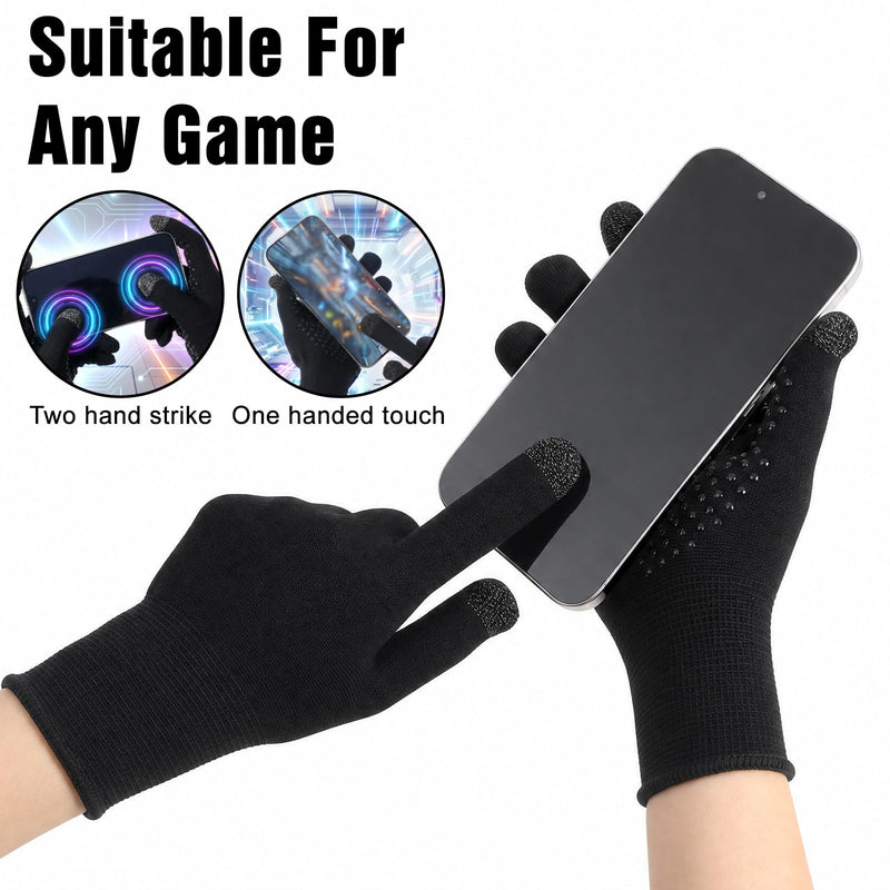 Gaming Gloves for Sweaty Hands, Ultra-Thin Full-finger Gaming Gloves | Breathable Touchscreen Gaming Gloves Anti-Sweat Mobile Finger Sleeves