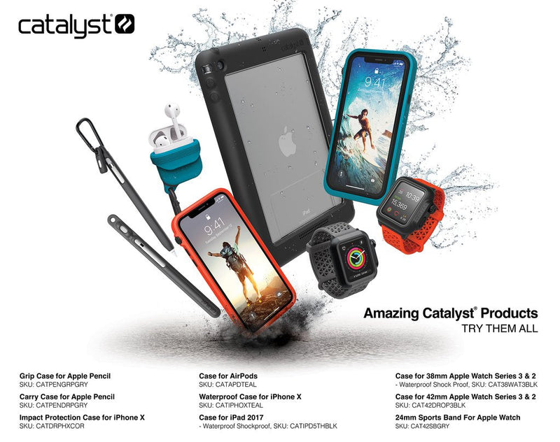 Waterproof Apple Watch Case 38mm Series 2 with Premium Soft Silicone Apple Watch Band by Catalyst, Shock Proof Impact Protection, Glow in The Dark