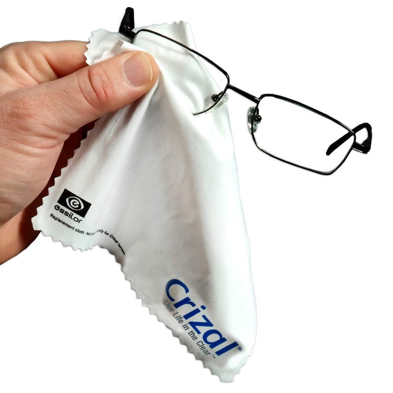 Crizal Microfiber Cleaning Cloth for Glasses, 4 Pack | The Best Microfiber Cleaning Clothes for Crizal Anti Reflective Coated Lenses and Eyeglasses Lenses Cloth, 4 Pack