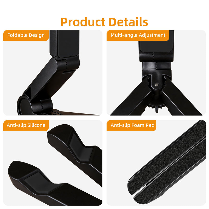 Portable Tablet Stand, iPad Office Accessory, Compatible with Switch, Surface Pro, iPad, Phones, and Computer Monitors.