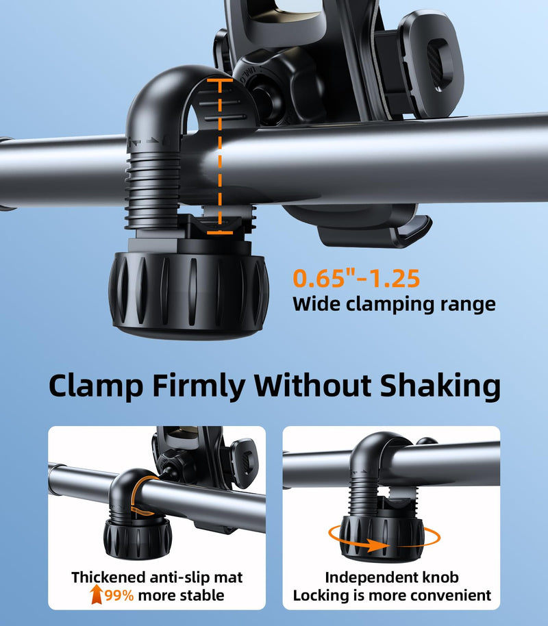 A Pillar Grab Handle Phone Mount, Handle Bar Phone Holder for Semi Truck Drivers, Universal Cell Phone Clip Holders for Your Car, Pickup, SUV, Van, Tractor, UTV Excavator