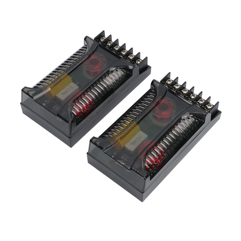 Fydun 2Pcs 2 Way Car Audio Crossover Overcurrent Protection Universal Heat Dissipation Speaker Frequency Divider Car Speaker Crossover Bass Treble Board Audio Modification