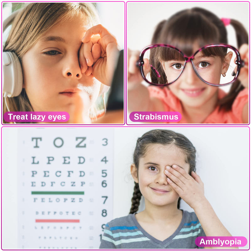 Eye Patches for Kids Girls Boys,6 Pcs Styles Eye Patch for Glasses Kids Reusable Eye Patch for Treating Lazy Eye Amblyopia Strabismus (Rright Eye, Pink Unicorn) Pink Right