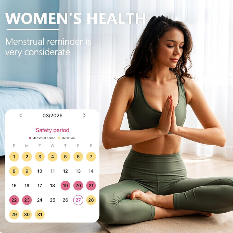 Ceramic Smart Ring Health & Fitness Tracker for Men & Women(Black, #7) | Heart Rate & Sleep & Activity Monitoring, Long Lasting Battery, IP68 Waterproof Ring for iOS & Android, No Subscription Fee Black