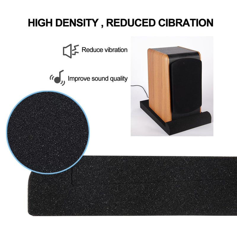 [AUSTRALIA] - Studio Monitor Isolation Pads,High-Density Speaker Pads Suitable for 5 Inch Speakers for most Speaker Stands (Pack of 2,Black) 