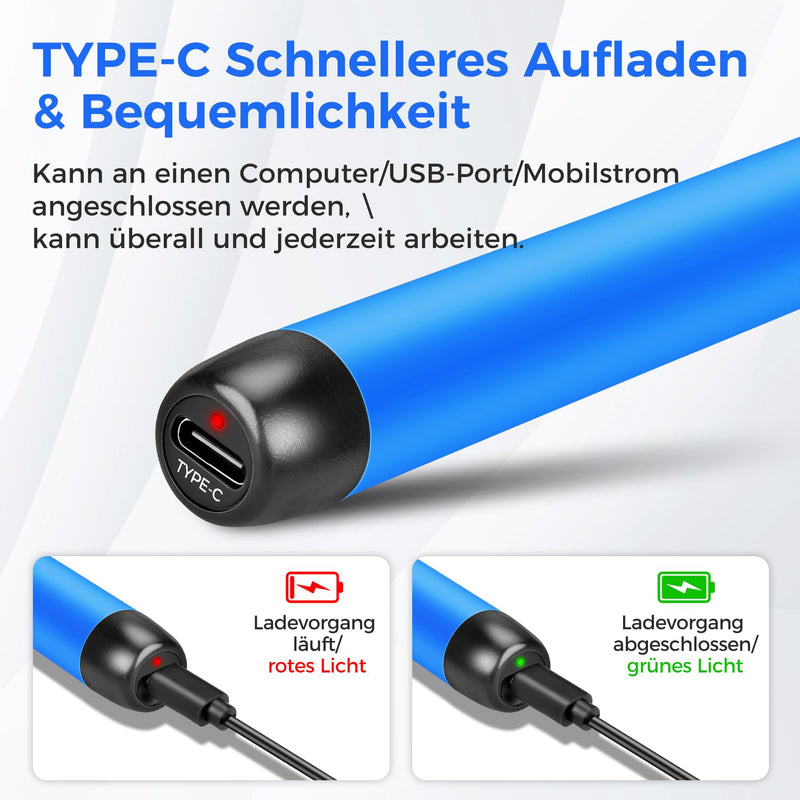 Wireless Soldering Iron Set - USB Soldering Iron with 3 Temperature Adjustable 300°C - 450°C, 3 Soldering Tips, Soldering Iron Stand, Soldering Wire, Soldering Paste, KKMOL Soldering Set for Repair of Blue