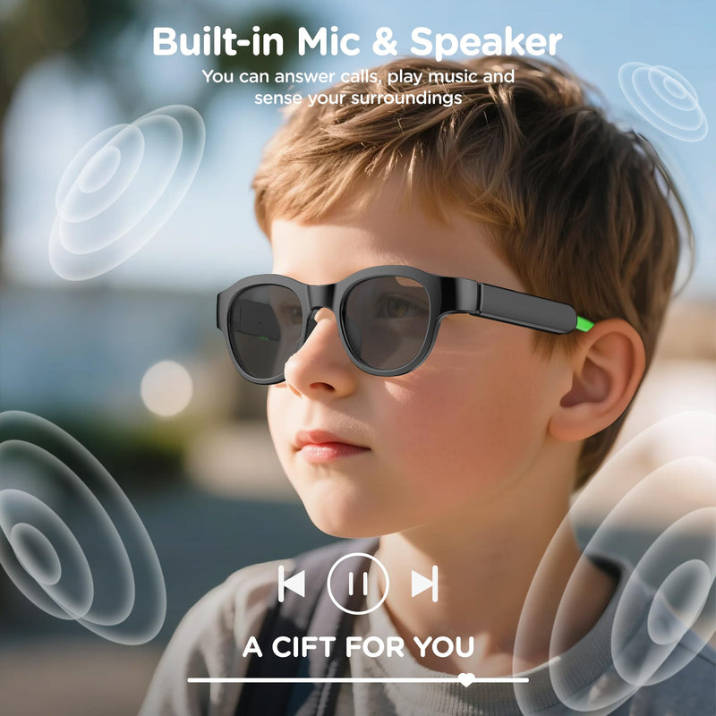 Children's Smart Bluetooth Sunglasses Green