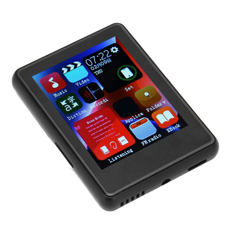 [AUSTRALIA] - Bluetooth MP3 Player with Full, HiFi Stereo Music Player with FM Radio, E Book, Recording, Portable Music Device with Headphones Support up to 256GB (Black) 