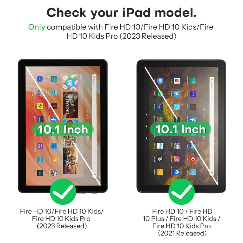 [2 Pack] OMOTON Screen Protector for Amazon Fire HD 10 Tablet (13th/11th Generation, 2023/2021 Released)/Fire HD 10 Plus/Fire HD 10 Kids/Kids Pro All-New 10.1 Inch Tablet, Tempered Glass