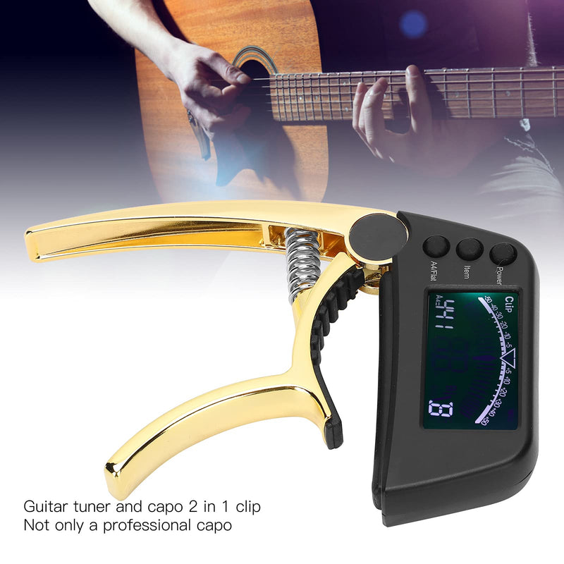[AUSTRALIA] - Guitar Capo Tuner 2 in 1 Clip On Tuner with Large and Clear LCD Screen for Acoustic Electric Classical Ukuleles 