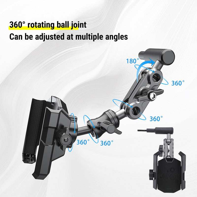 Car Grab Handle Phone Holder, Metal Universal A Pillar Mount for All Smartphones 360 Rotation (A Pillar Phone Mount)