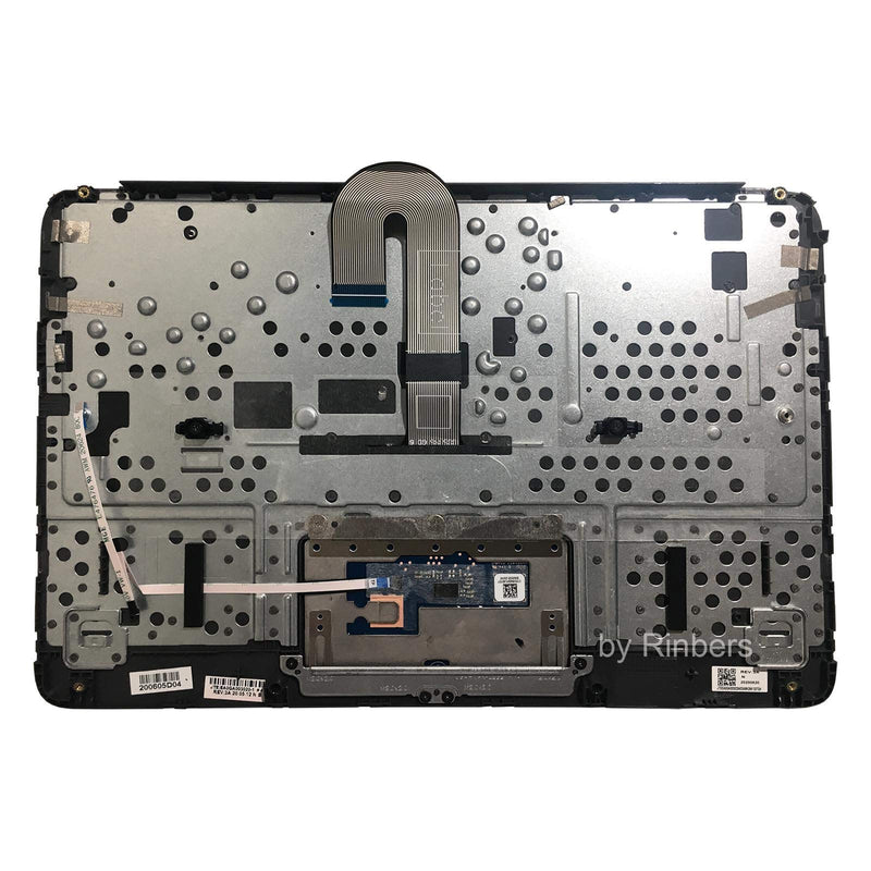Laptop Palmrest Upper Case with US Keyboard Touchpad Assembly Replacement for HP Chromebook 11 G8 EE G8 EE Touch TPN-Q232 L90338-001 L90339-001 Top Cover Gray Upper Case Assembly L90339-001
