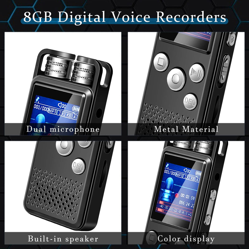 5 Pcs Ghost Hunting Kit includes Digital Voice Recorders with 4 LED Cat Balls Motion Activated Cat Ball Toy Voice Activated Recorder with Playback for Pet Cat Dog Animals (8 GB,Chic Style)