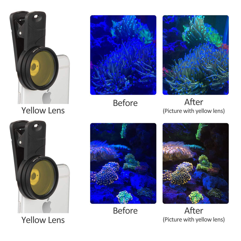 [AUSTRALIA] - Reef Coral Lens Phone Kits 5 Lenses Kit 1 Dust Shield Case 2 Lens Clips 