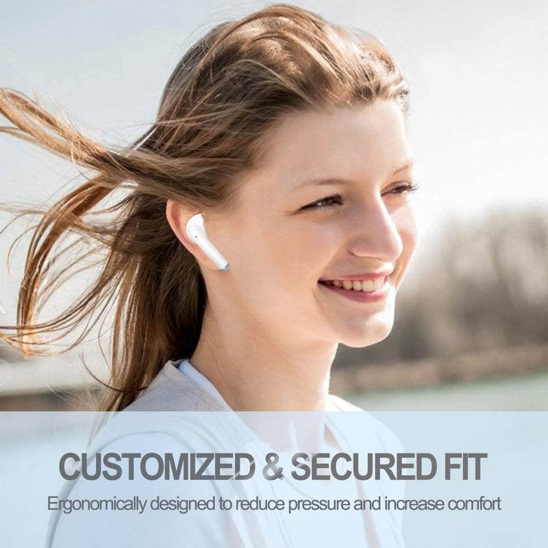 Wireless Ear Buds Airpods Pro, Bluetooth Headphones with Charging Case Included, Over 30 Hours of Battery Life, Effortless Setup for iOS/Android White