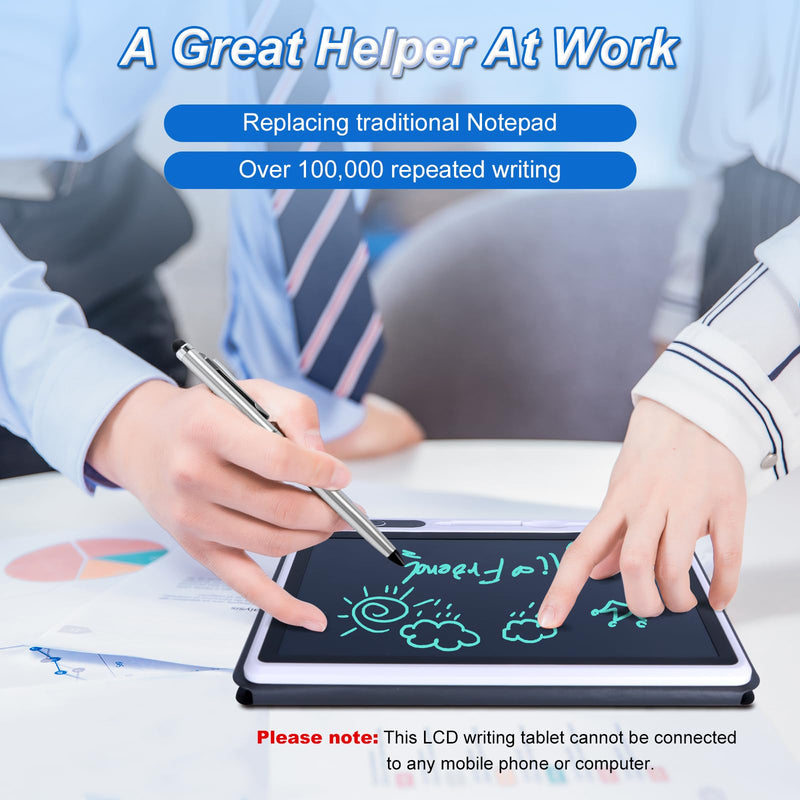 10 Inch LCD Writing Tablet Electronic Reusable Board with Cover for Adults | Digital Notebook Black Protective Case,Thick Sharp Writing Lines,Drafting Leaving Message,Christmas Birthday Gifts