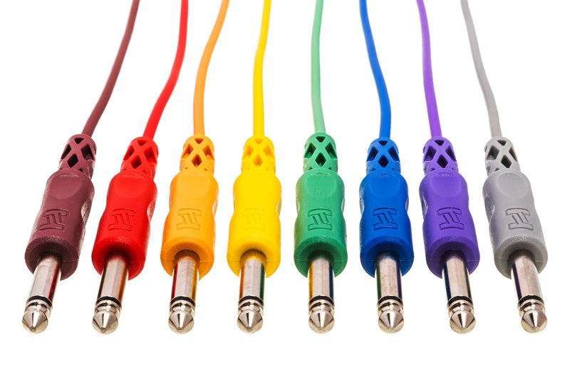 Hosa CPP-845 Unbalanced Patch Cables, 1/4 Inch TS to Same, 1.5 Feet