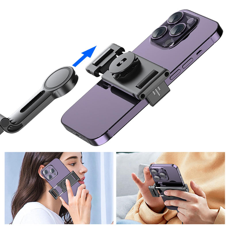 Auto Face Tracking Tripod,360°Rotation Phone Camera Mount Smart Shooting Holder with Remote Selfie Stick,No App,Gesture Control,with 2pcs LED Light