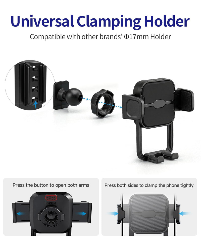 Car Phone Holder for Chevrolet Equinox/Malibu 2018-2024, 7/8" Screen Mount | Malibu 2016-2025, Universal Mechanical clip Cell phone Mount Accessories Fit iPhone Android,Automobile GPS Dashboard Cradle 7/8-inch for 2018-2024 Equinox