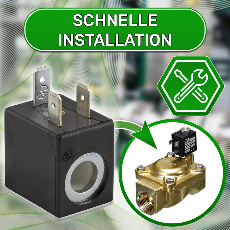 Coil Type AIF for Solenoid Valve 230 V 50 Hz with Hole Diameter 10 mm and Dimensions 29 x 22 x 27 mm ONIX TECH