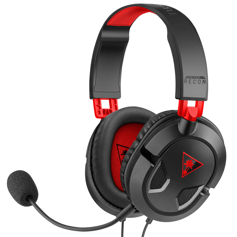 [AUSTRALIA] - Turtle Beach Recon 50 Wired Gaming Headset - PC, Mac, PS4, PS5, Xbox Series X|S & Xbox One, & Mobile/Tablet with 3.5mm Removable Mic, 40mm Speakers, & In-line Controls – Black Black / Red 