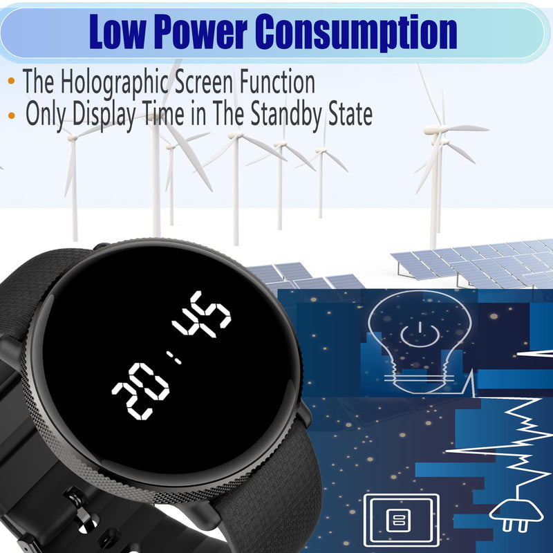 Goodatech 1.43" AMOLED SmartWatch for Men and Women, Black | Phone Call, IP68 Waterproof, Fitness Tracker Black.61
