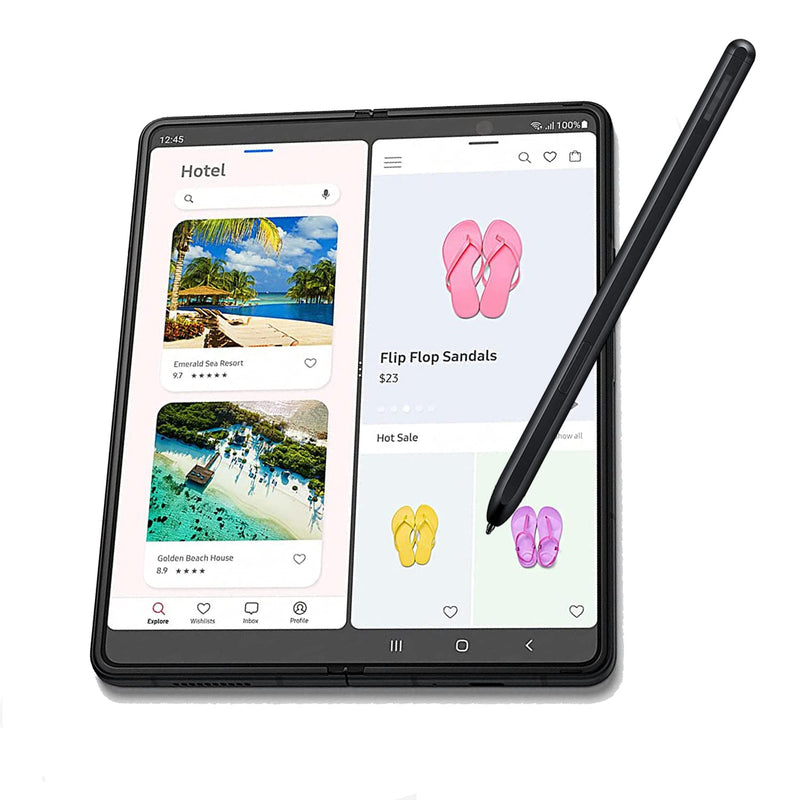 Galaxy Z Fold 3 S Pen Replacemen for Samsung Galaxy Z Fold 3 5G Fold Edition Stylus Pen Without Bluetooth + Tips/Nibs & Tweezer (Black)